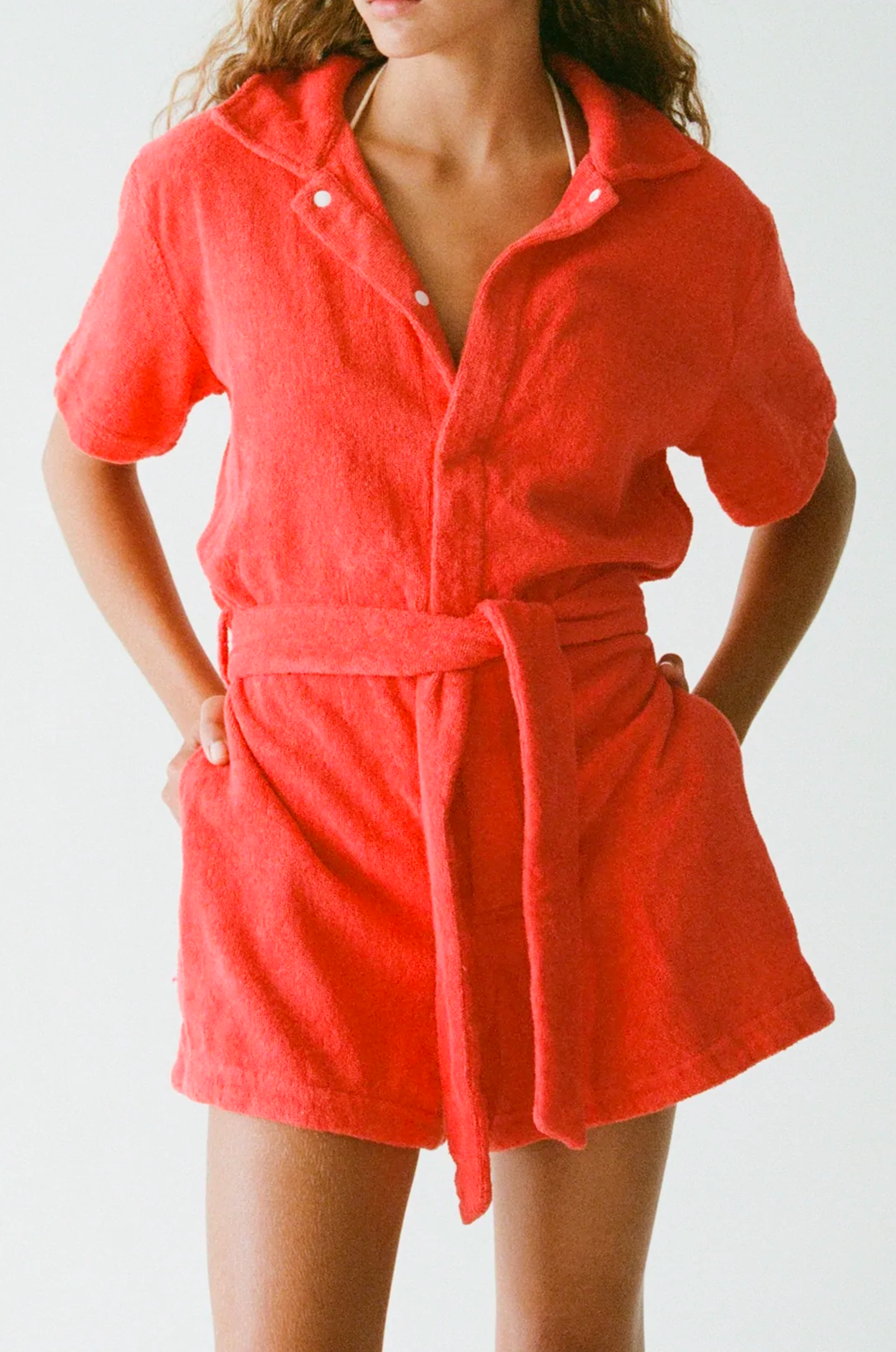 Terry towelling jumpsuit sales