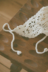 Puesto Poolside Crochet Bandana - Cream