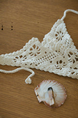 Puesto Poolside Crochet Bandana - Cream