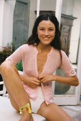 POOLSIDE CROCHET TOP - ROSA