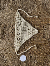 Puesto Poolside Crochet Bandana - Cream