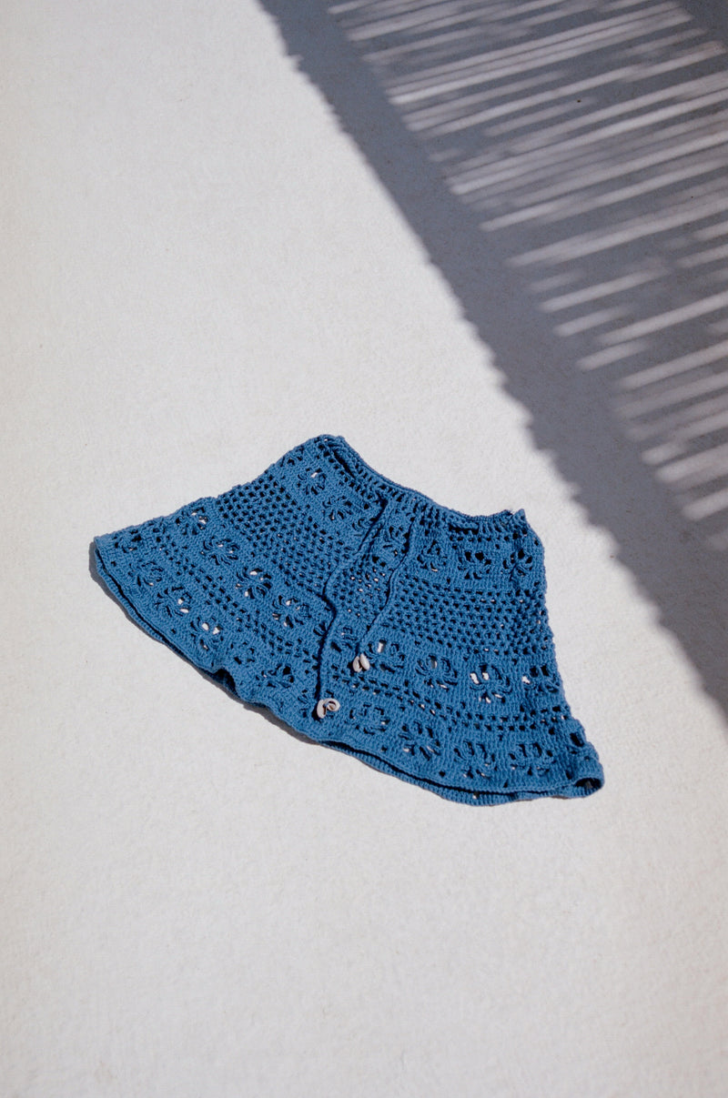 BONITO CROCHET SKIRT - COBALT