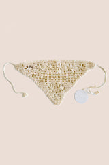 Puesto Poolside Crochet Bandana - Cream