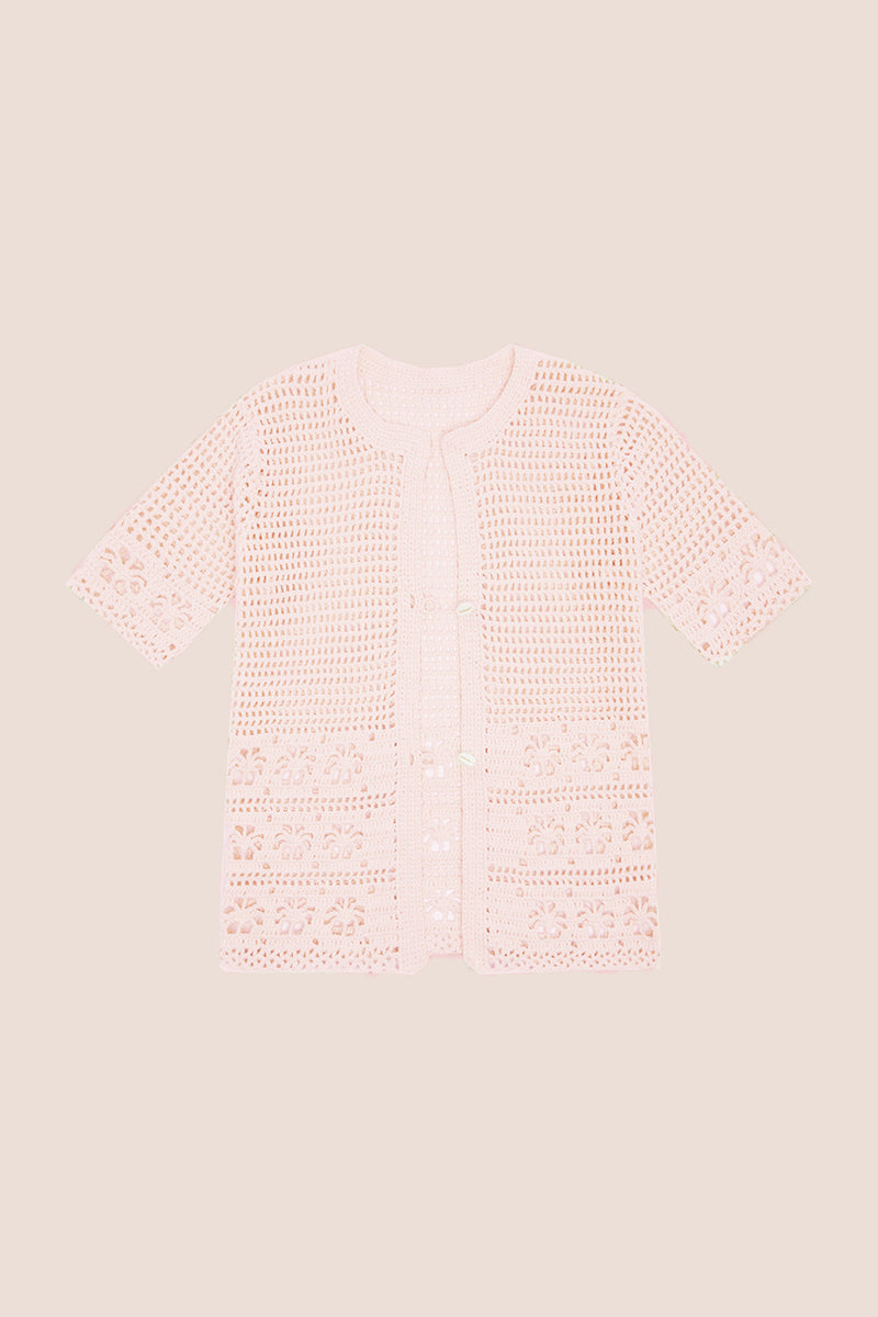 POOLSIDE CROCHET TOP - ROSA
