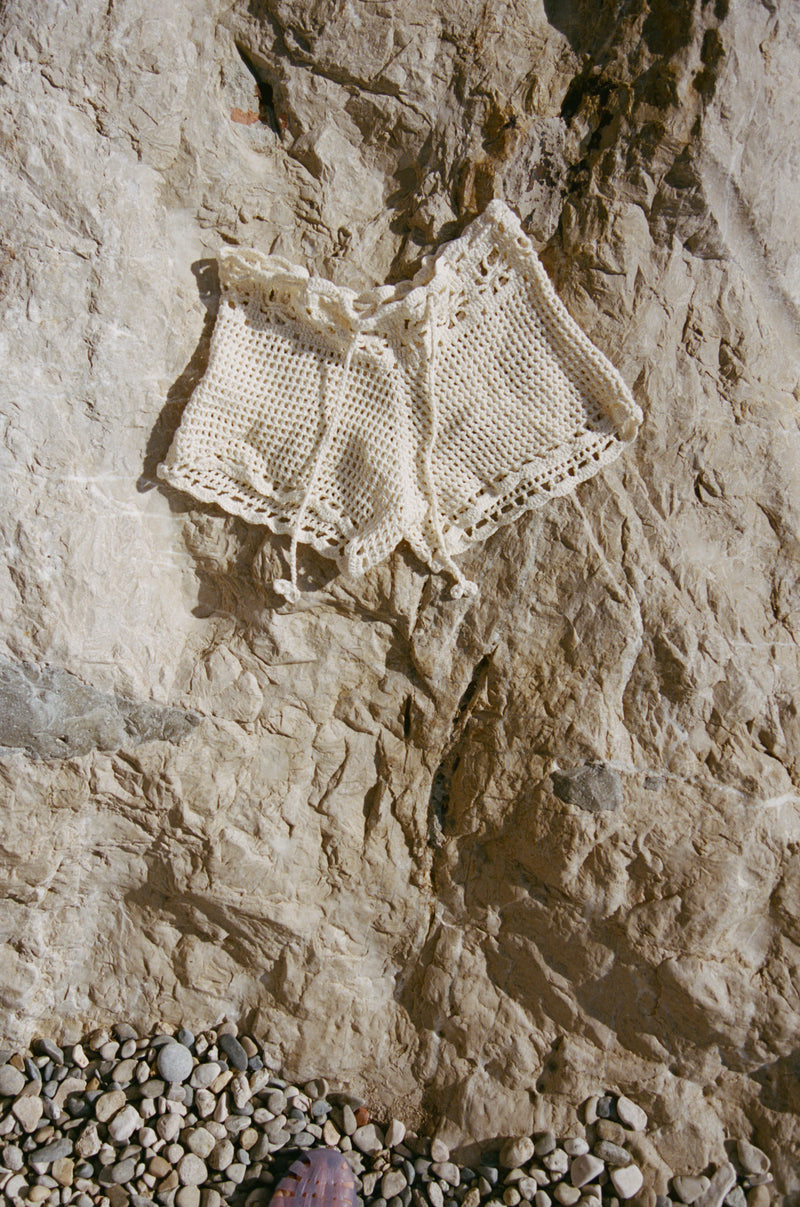 TERRY TOWELLING - LIDO SHORTS - CREAM – TERRY-TOWELLING