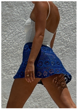 BONITO CROCHET SKIRT - COBALT