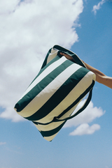 Beach Cushion ~ Forest & White