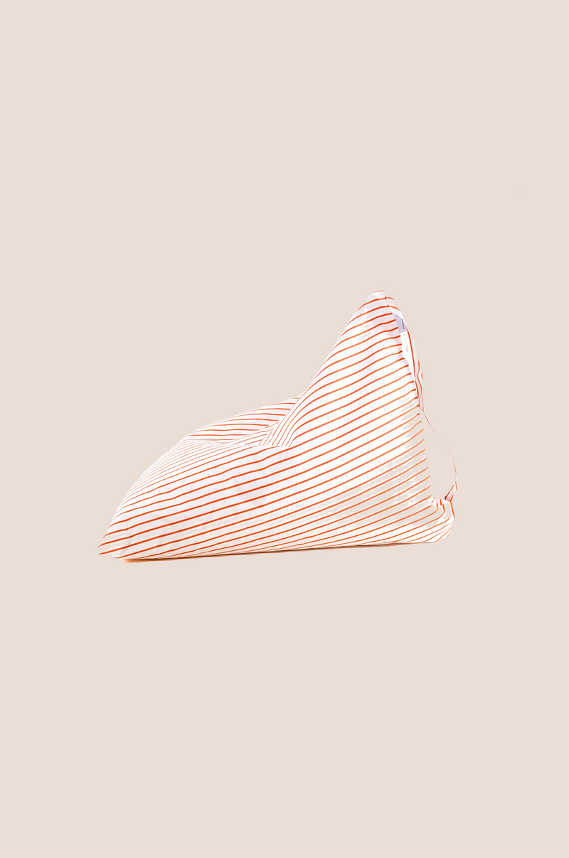Beach Cushion ~ Orange & White