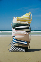 Beach Cushion ~ Orange & White