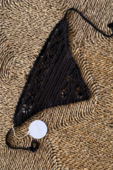 POOLSIDE BANDANA - BLACK