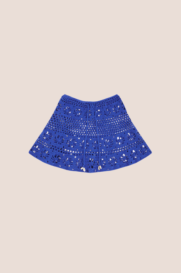 BONITO CROCHET SKIRT - COBALT