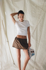 CASA MINI SKIRT - CHOC