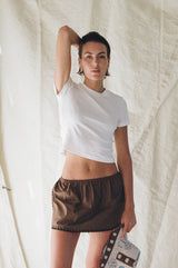 CASA MINI SKIRT - CHOC